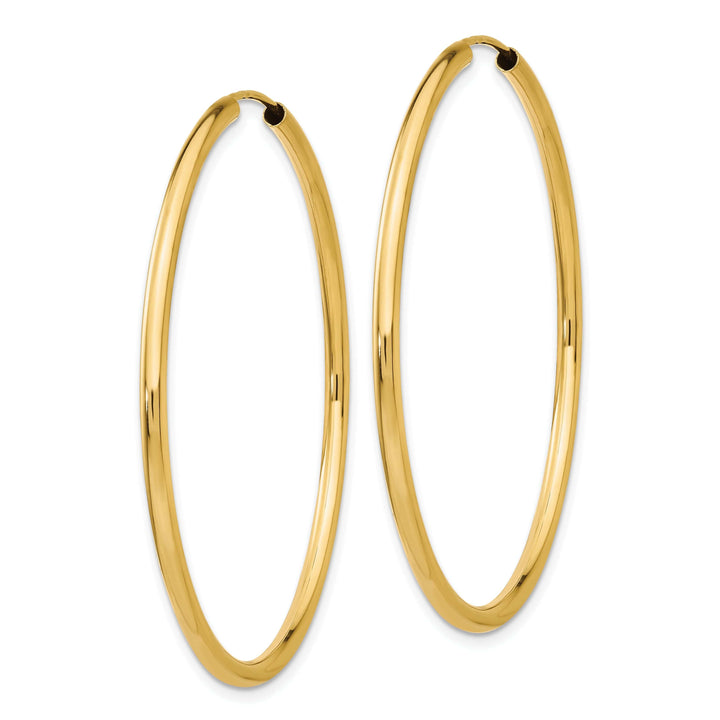 Lovely Rita's Earrings 14k Yellow Gold Polished Endless Hoops 2mm x 45mm