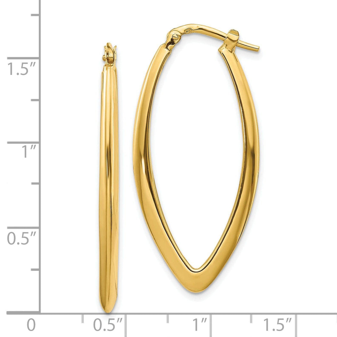 Lovely Rita's Earrings 14k Yellow Gold Polished Fancy Hoop Earrings