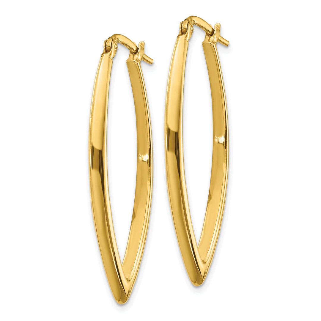 Lovely Rita's Earrings 14k Yellow Gold Polished Fancy Hoop Earrings