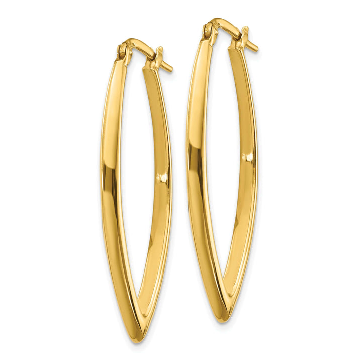 Lovely Rita's Earrings 14k Yellow Gold Polished Fancy Hoop Earrings
