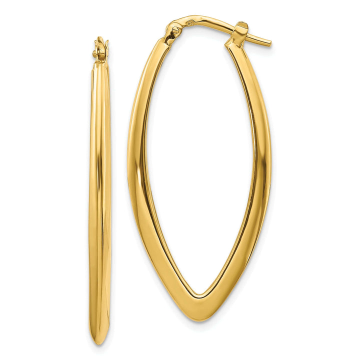 Lovely Rita's Earrings 14k Yellow Gold Polished Fancy Hoop Earrings
