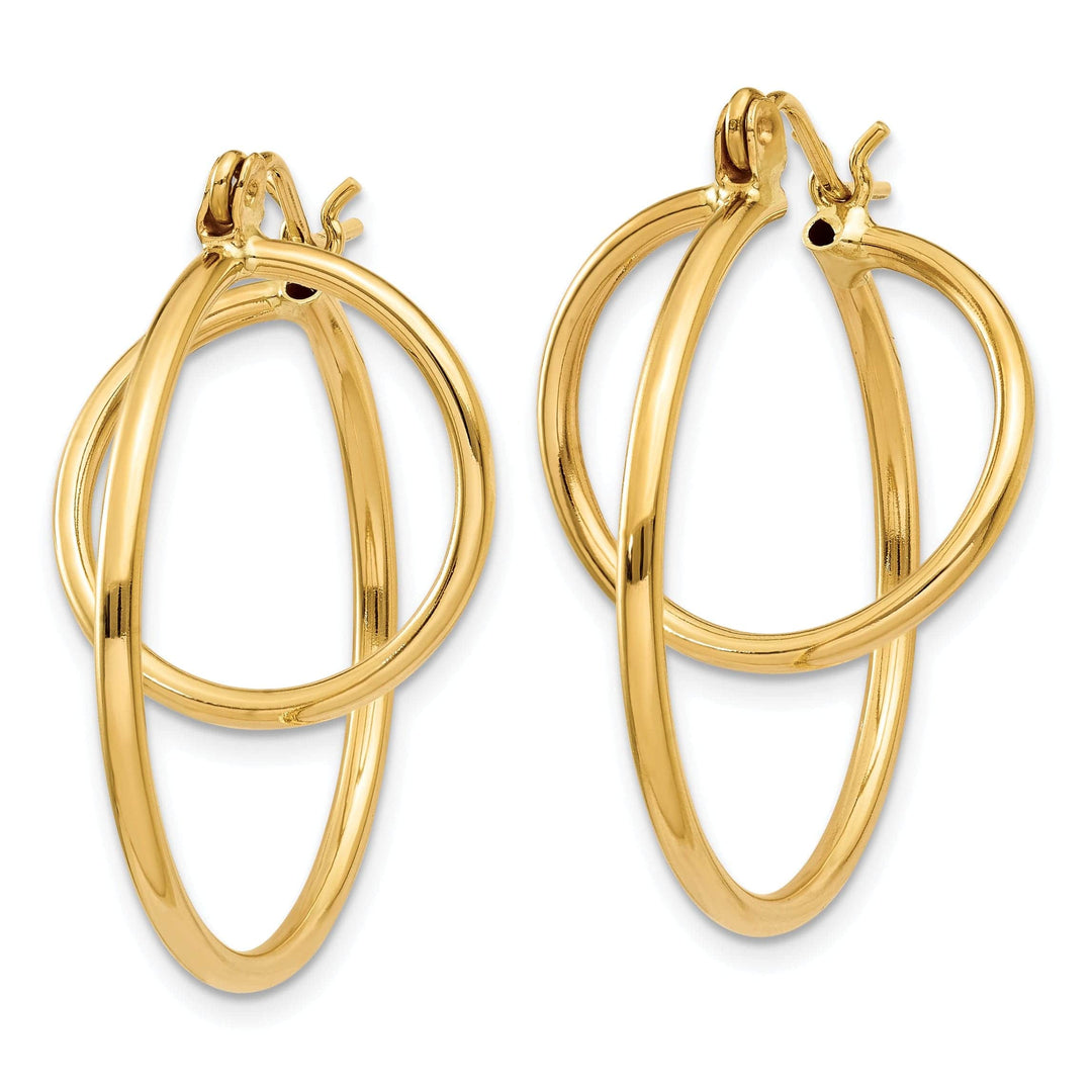 Lovely Rita's Earrings 14k Yellow Gold Polished Fashion Hoop Earrings