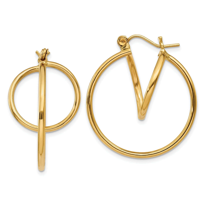 Lovely Rita's Earrings 14k Yellow Gold Polished Fashion Hoop Earrings