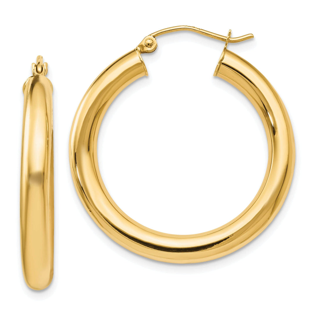 Lovely Rita's Earrings 14k Yellow Gold Polished Finish Lightweight Hoop Earrings