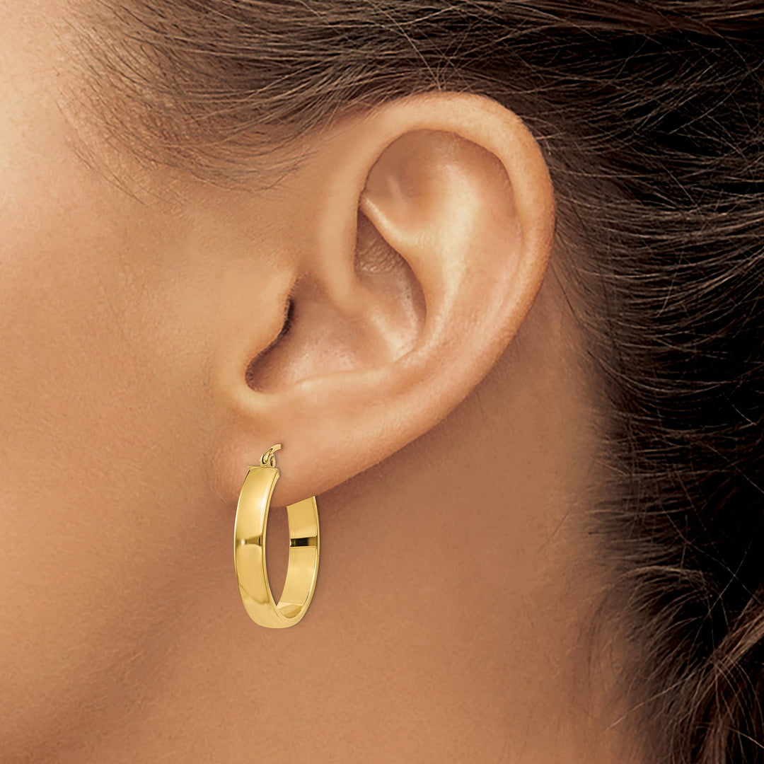 Lovely Rita's Earrings 14k Yellow Gold Polished Hoop Earring