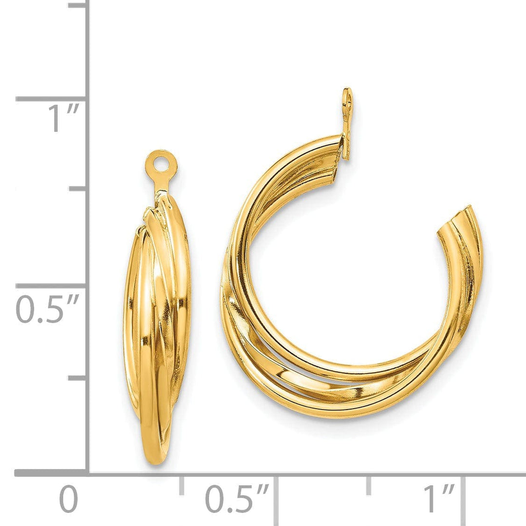 Lovely Rita's Earrings 14k Yellow Gold Polished Hoop Earring Jackets