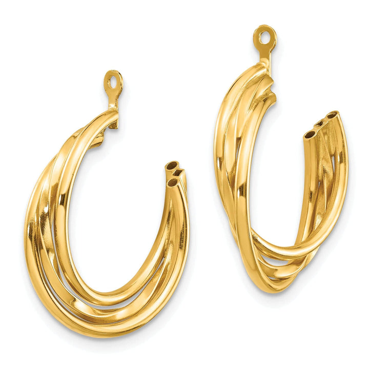 Lovely Rita's Earrings 14k Yellow Gold Polished Hoop Earring Jackets
