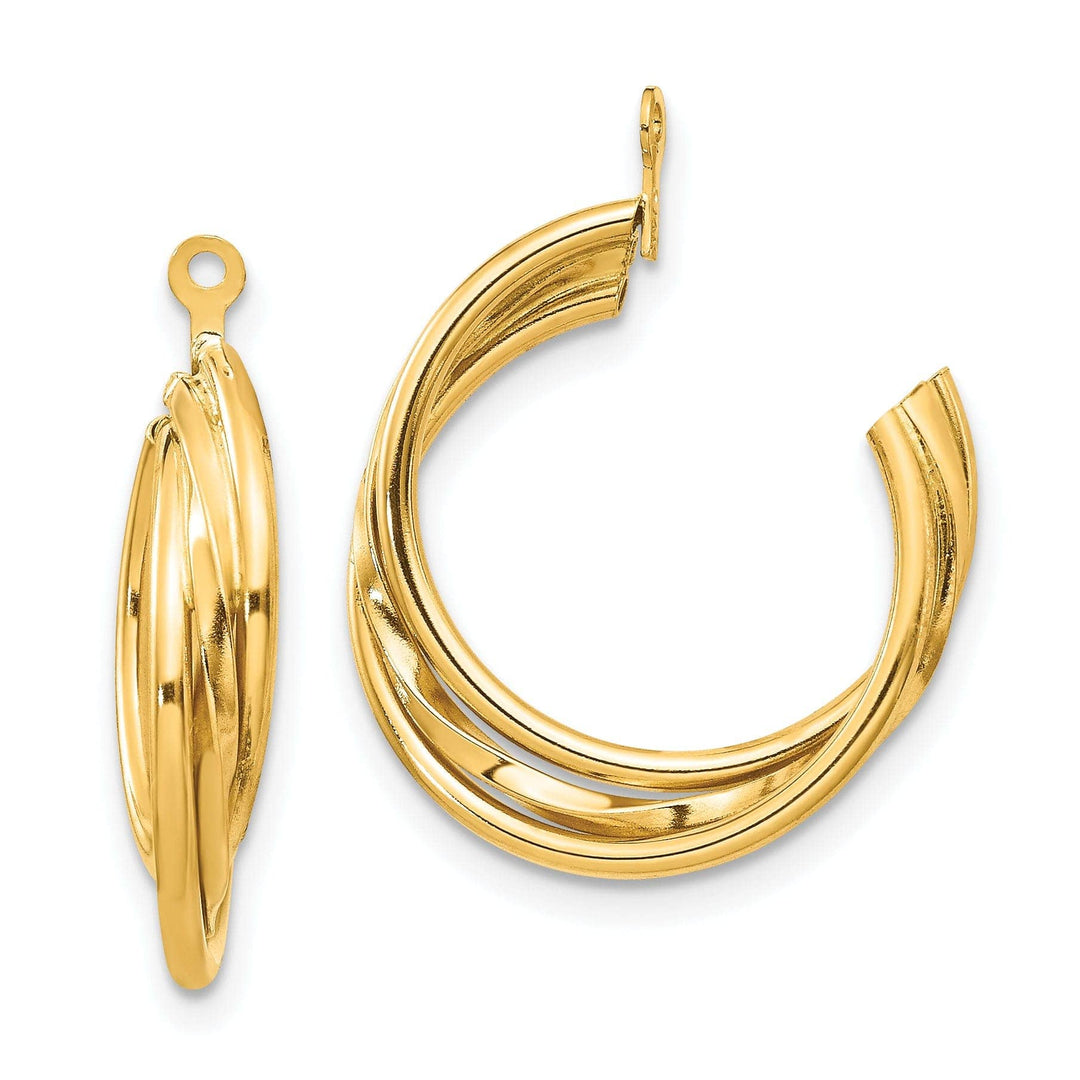 Lovely Rita's Earrings 14k Yellow Gold Polished Hoop Earring Jackets