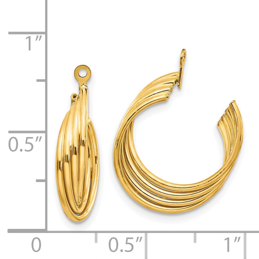 Lovely Rita's Earrings 14k Yellow Gold Polished Hoop Earring Jackets