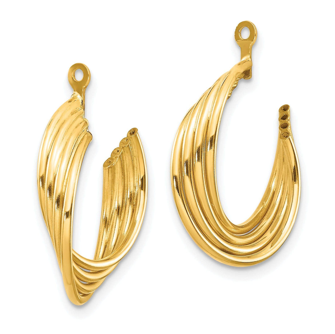 Lovely Rita's Earrings 14k Yellow Gold Polished Hoop Earring Jackets