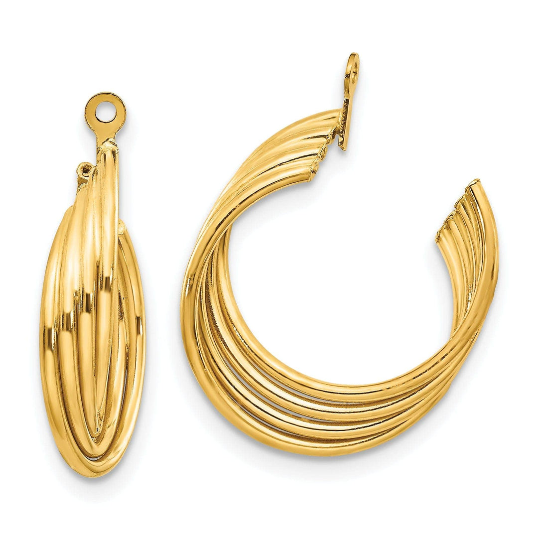 Lovely Rita's Earrings 14k Yellow Gold Polished Hoop Earring Jackets