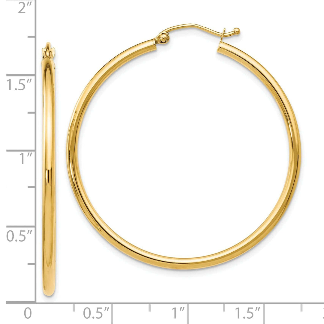 Lovely Rita's Earrings 14k Yellow Gold Polished Hoop Earrings