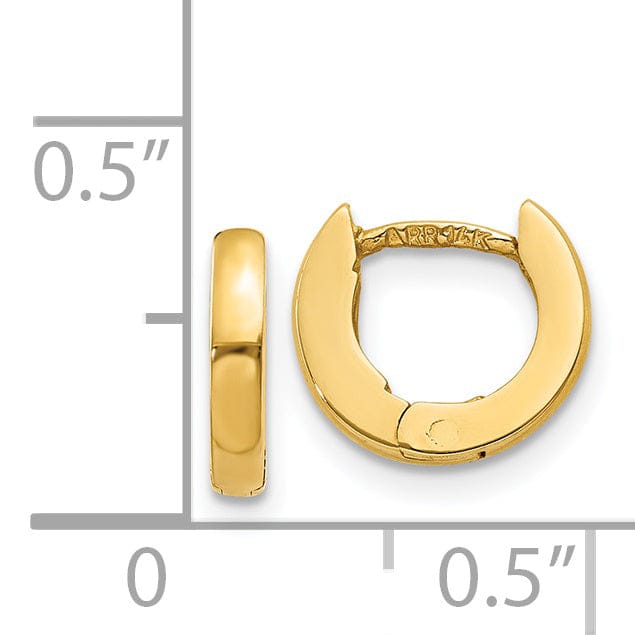 Lovely Rita's Earrings 14k Yellow Gold Polished Hoop Earrings