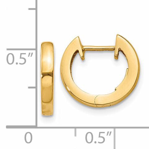 Lovely Rita's Earrings 14k Yellow Gold Polished Hoop Earrings