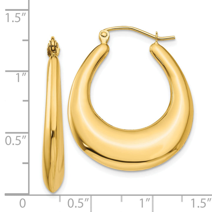 Lovely Rita's Earrings 14k Yellow Gold Polished Hoop Earrings