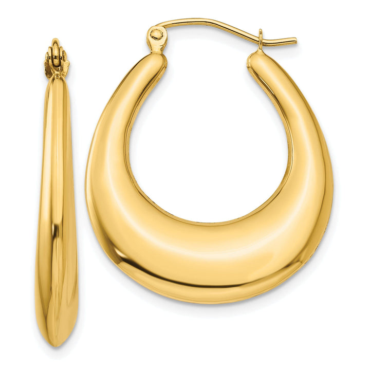 Lovely Rita's Earrings 14k Yellow Gold Polished Hoop Earrings