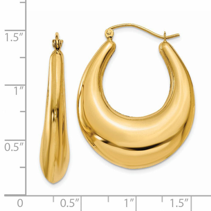 Lovely Rita's Earrings 14k Yellow Gold Polished Hoop Earrings