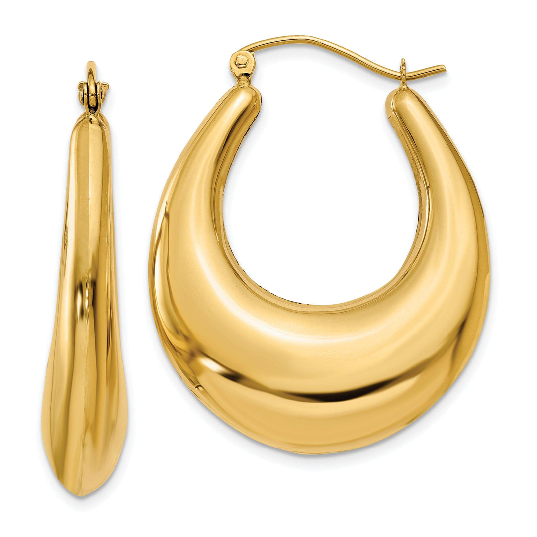 Lovely Rita's Earrings 14k Yellow Gold Polished Hoop Earrings