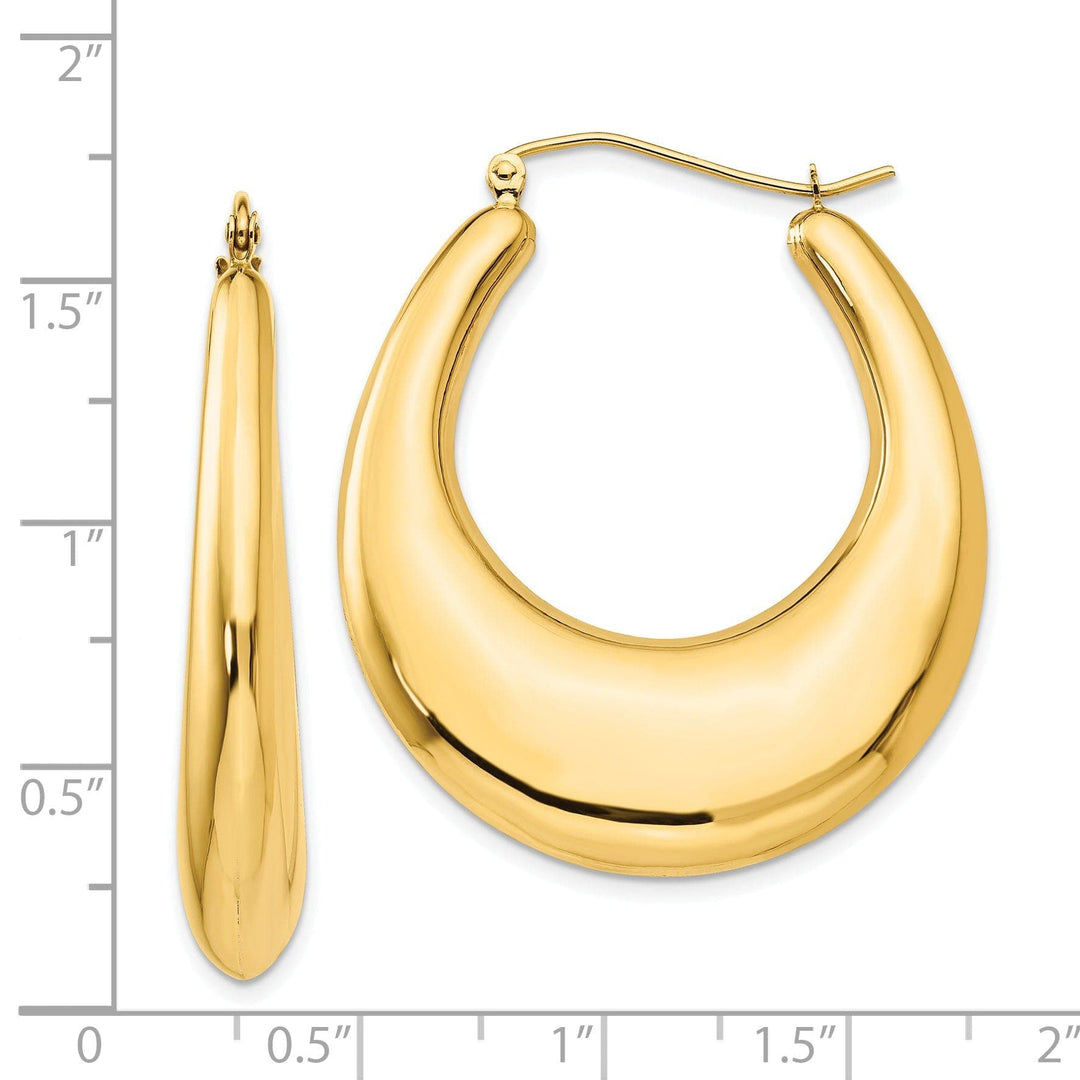 Lovely Rita's Earrings 14k Yellow Gold Polished Hoop Earrings