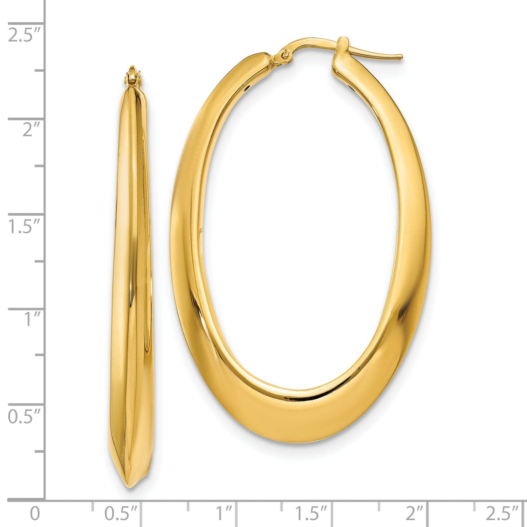 Lovely Rita's Earrings 14k Yellow Gold Polished Hoop Earrings