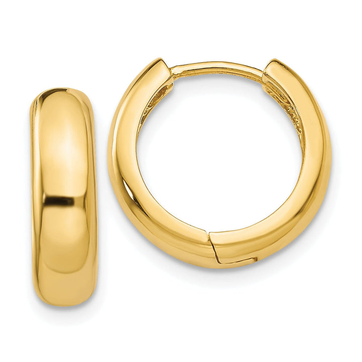 Lovely Rita's Earrings 14k Yellow Gold Polished Huggie Hoop Earrings