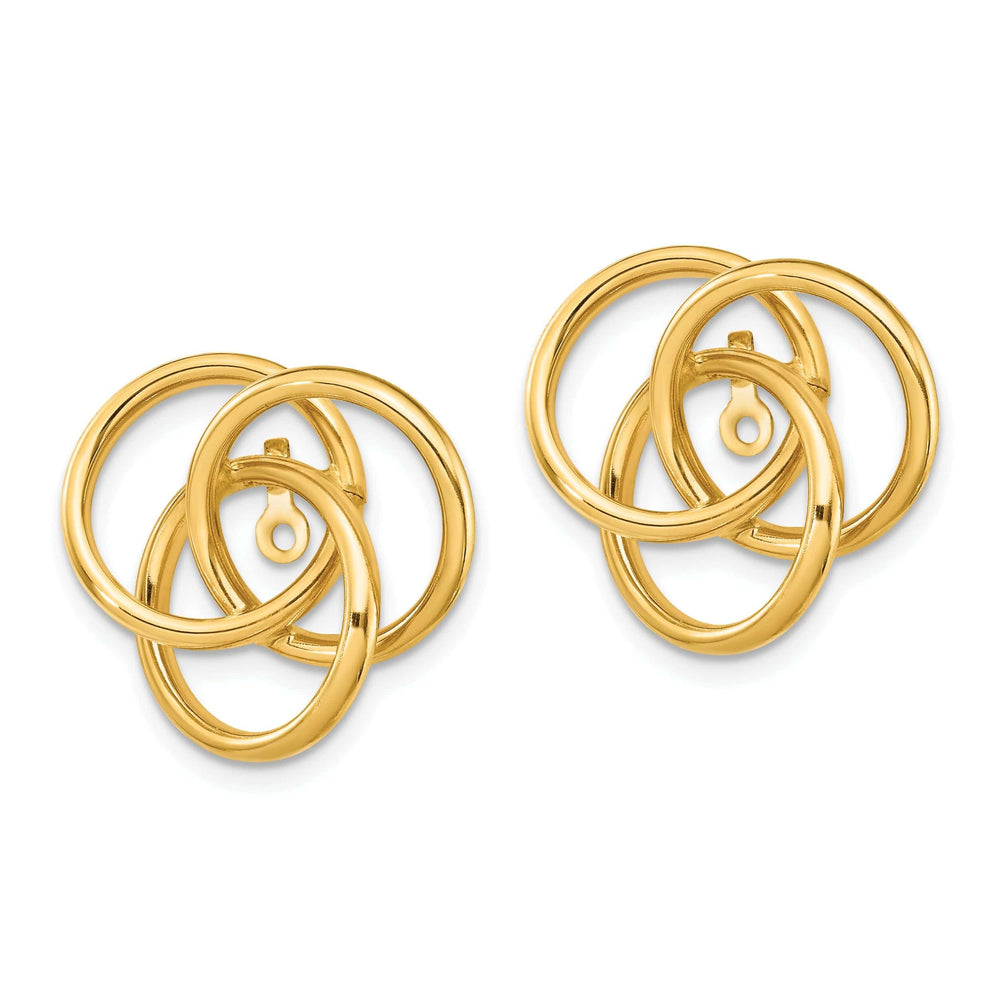 Lovely Rita's Earrings 14k Yellow Gold Polished Love Knot Earring Jackets