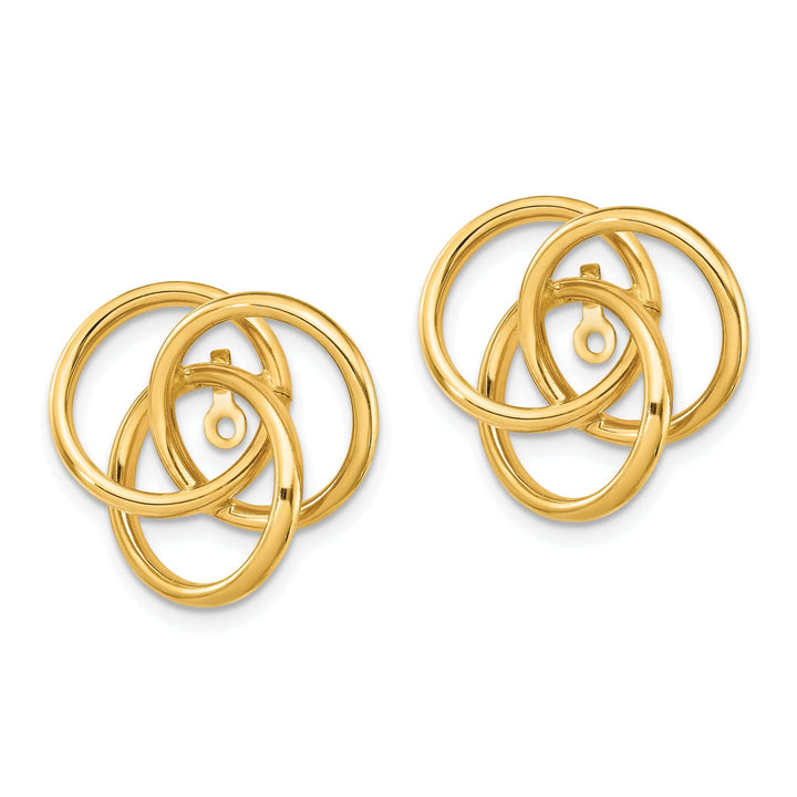Lovely Rita's Earrings 14k Yellow Gold Polished Love Knot Earring Jackets