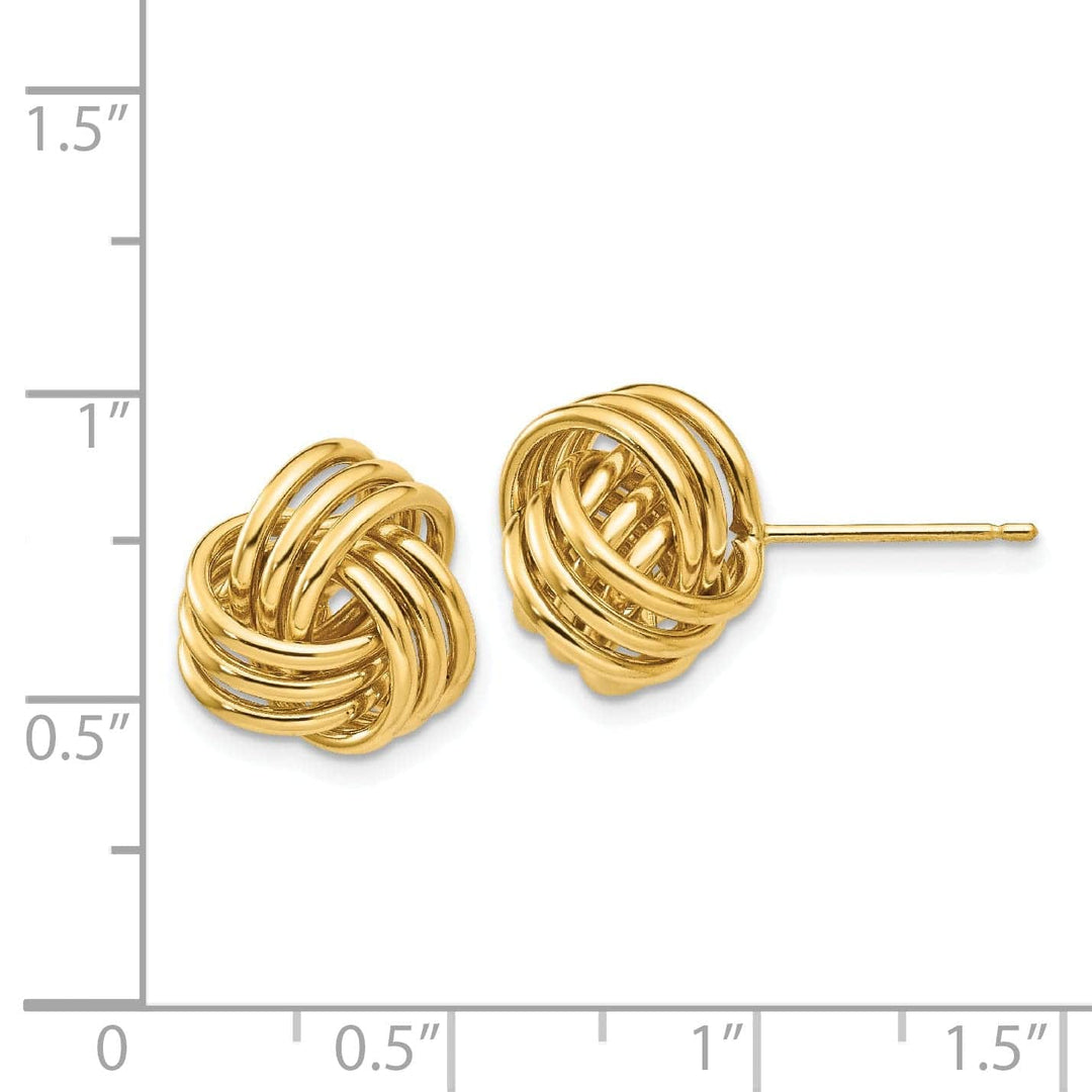 Lovely Rita's Earrings 14k Yellow Gold Polished Love Knot Post Earrings
