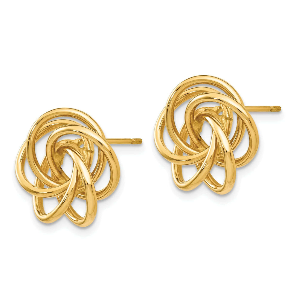 Lovely Rita's Earrings 14k Yellow Gold Polished Love Knot Post Earrings