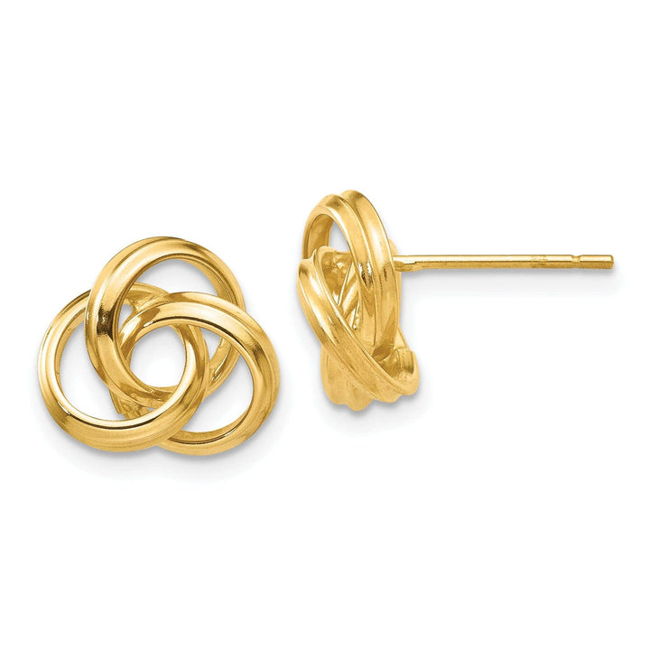 Lovely Rita's Earrings 14k Yellow Gold Polished Love Knot Post Earrings