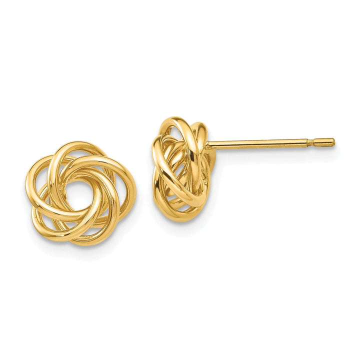 Lovely Rita's Earrings 14k Yellow Gold Polished Love Knot Post Earrings