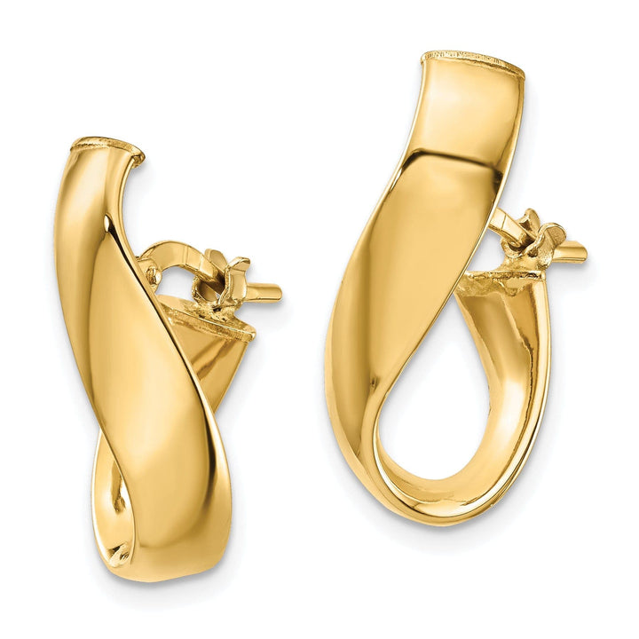 Lovely Rita's Earrings 14k Yellow Gold Polished Omega Hoop Earrings