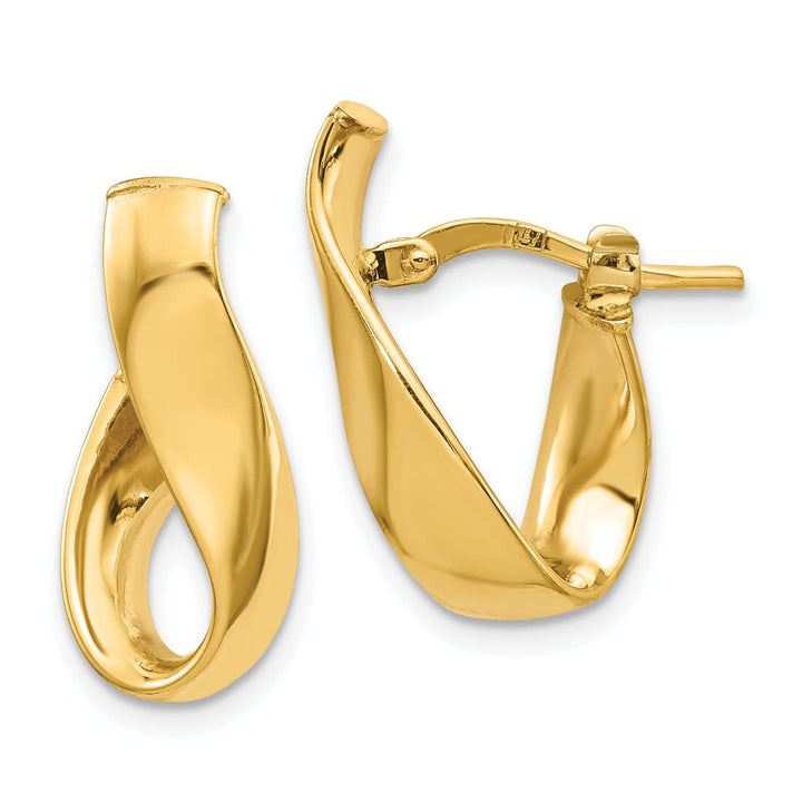 Lovely Rita's Earrings 14k Yellow Gold Polished Omega Hoop Earrings