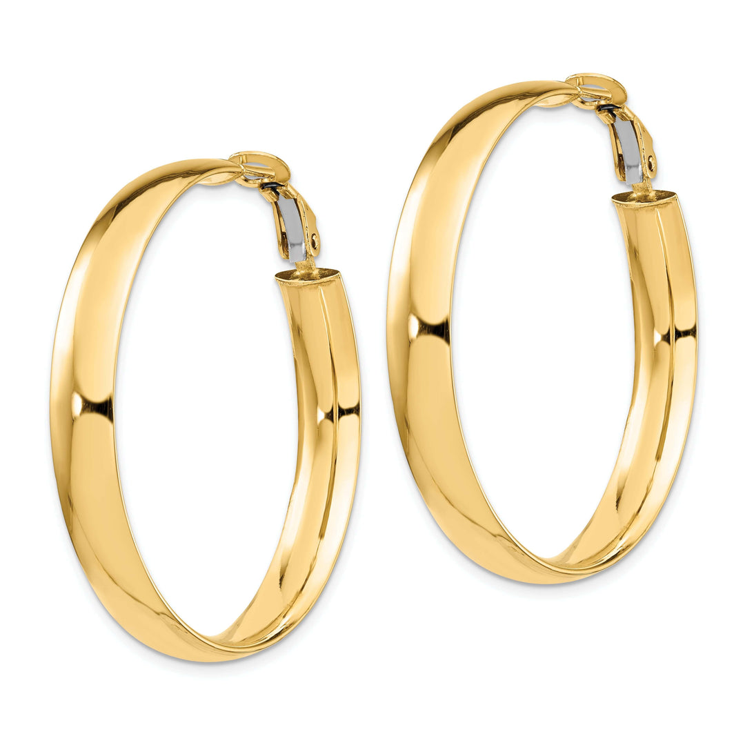 Lovely Rita's Earrings 14k Yellow Gold Polished Omega Hoop Earrings