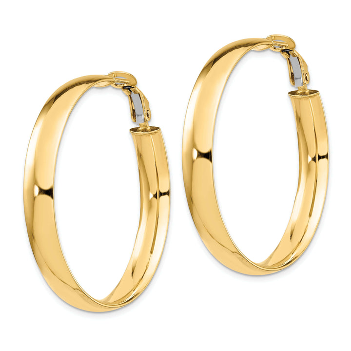 Lovely Rita's Earrings 14k Yellow Gold Polished Omega Hoop Earrings