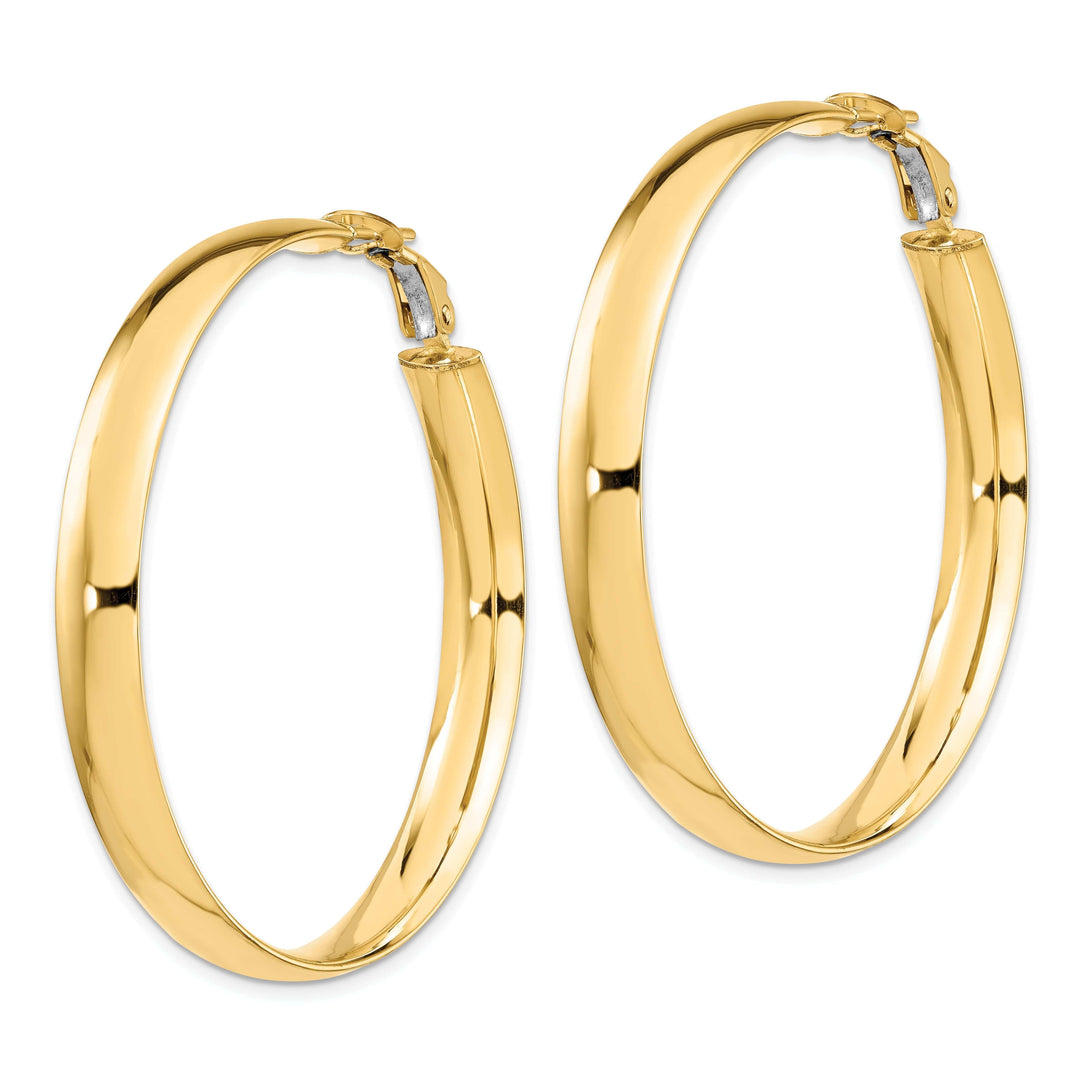 Lovely Rita's Earrings 14k Yellow Gold Polished Omega Hoop Earrings