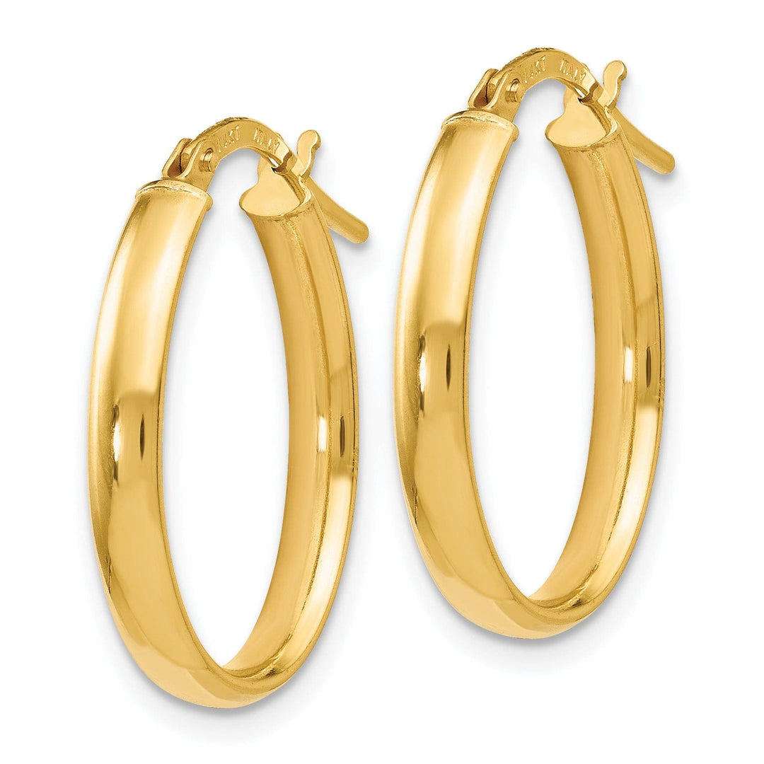 Lovely Rita's Earrings 14k Yellow Gold Polished Oval Hoop Earrings