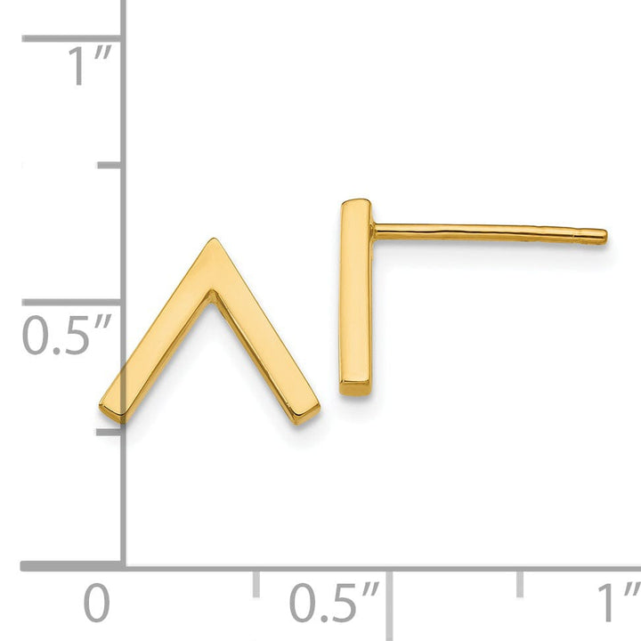 Lovely Rita's Earrings 14k Yellow Gold Polished Post Stud Earrings