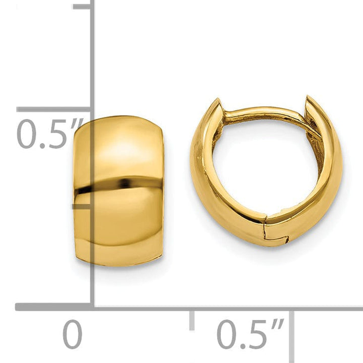 Lovely Rita's Earrings 14k Yellow Gold Polished Solid Hoop Earrings