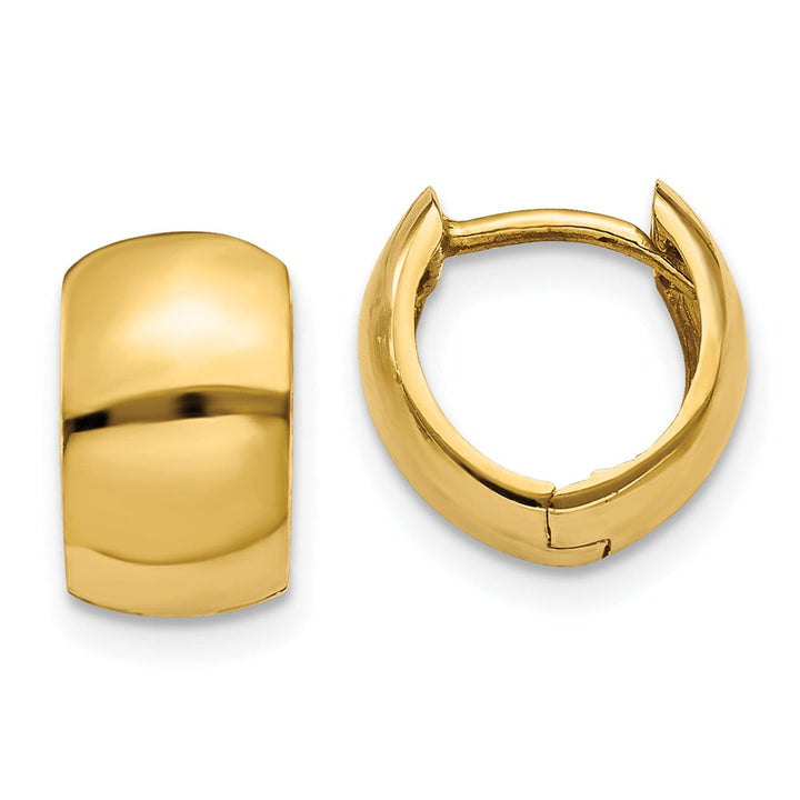 Lovely Rita's Earrings 14k Yellow Gold Polished Solid Hoop Earrings