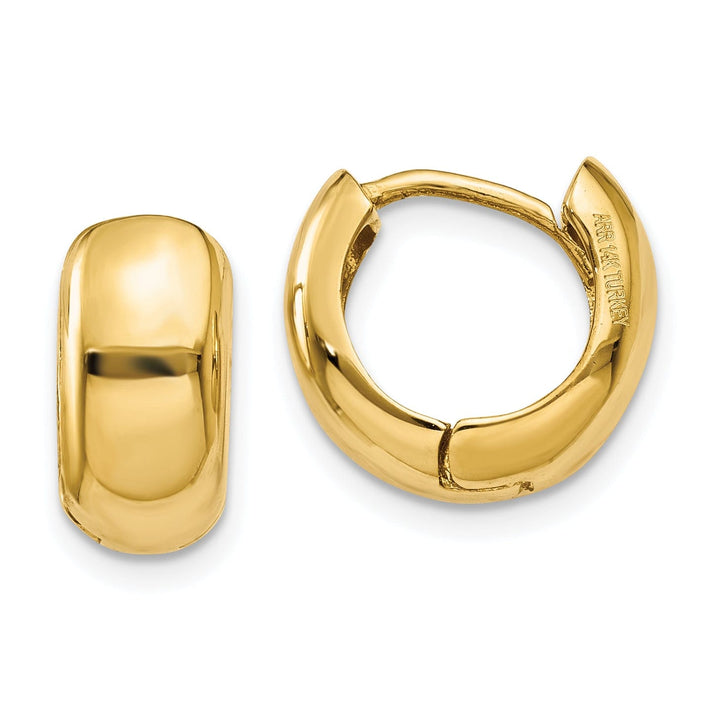 Lovely Rita's Earrings 14k Yellow Gold Polished Solid Hoop Earrings