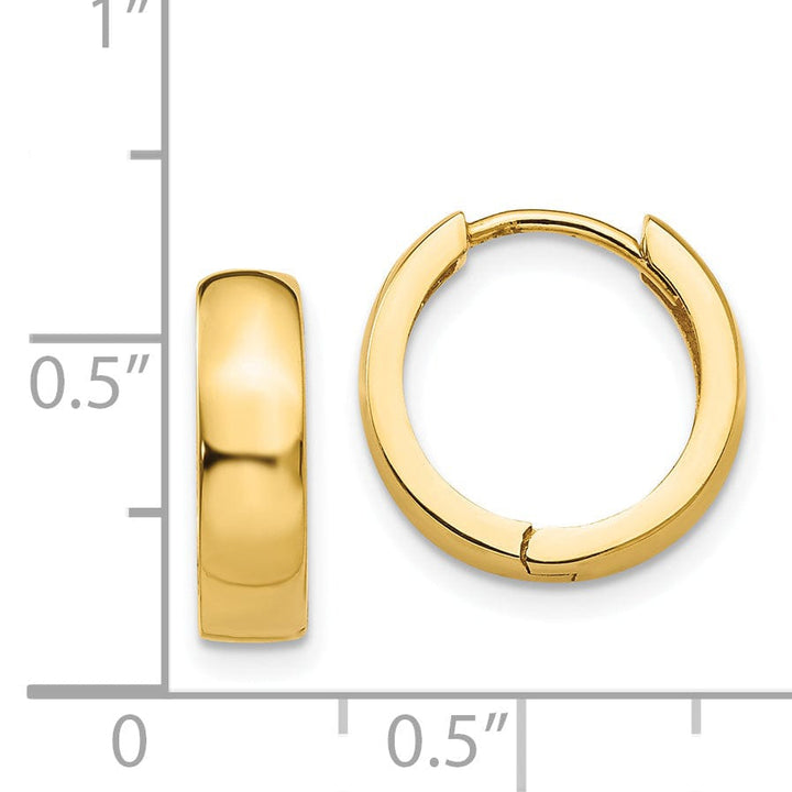 Lovely Rita's Earrings 14k Yellow Gold Polished Solid Hoop Earrings