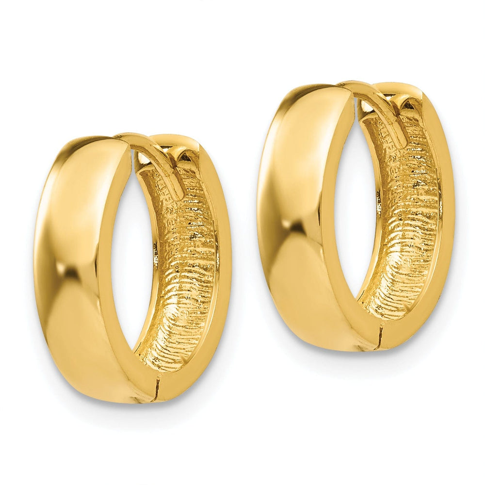 Lovely Rita's Earrings 14k Yellow Gold Polished Solid Hoop Earrings