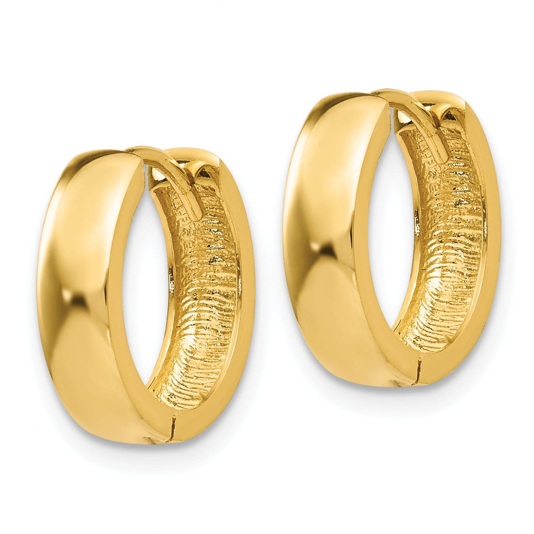 Lovely Rita's Earrings 14k Yellow Gold Polished Solid Hoop Earrings