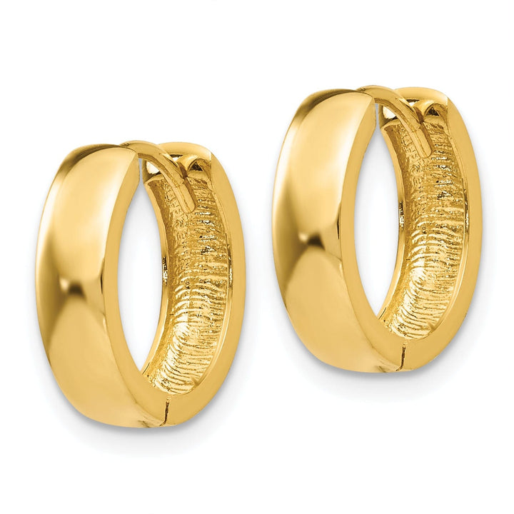Lovely Rita's Earrings 14k Yellow Gold Polished Solid Hoop Earrings