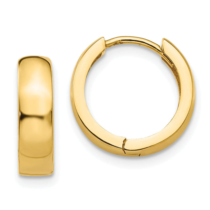 Lovely Rita's Earrings 14k Yellow Gold Polished Solid Hoop Earrings