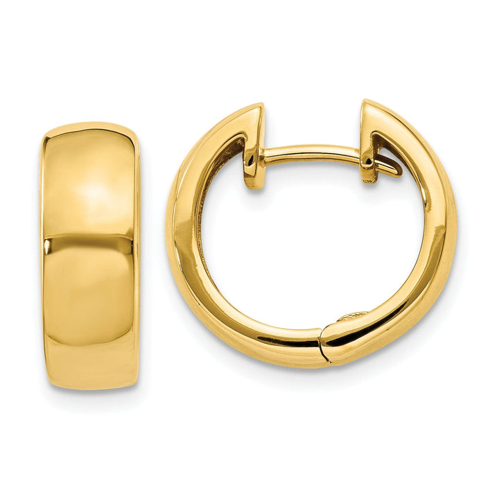 Lovely Rita's Earrings 14k Yellow Gold Polished Solid Hoop Earrings