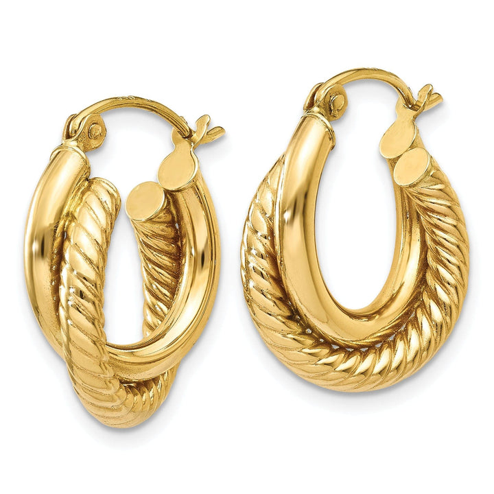 Lovely Rita's Earrings 14k Yellow Gold Polished Twisted Hoop Earrings