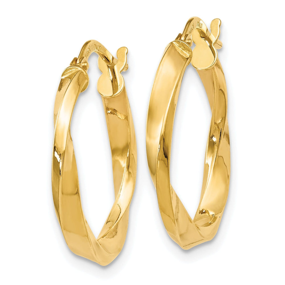 Lovely Rita's Earrings 14k Yellow Gold Polished Twisted Hoop Earrings