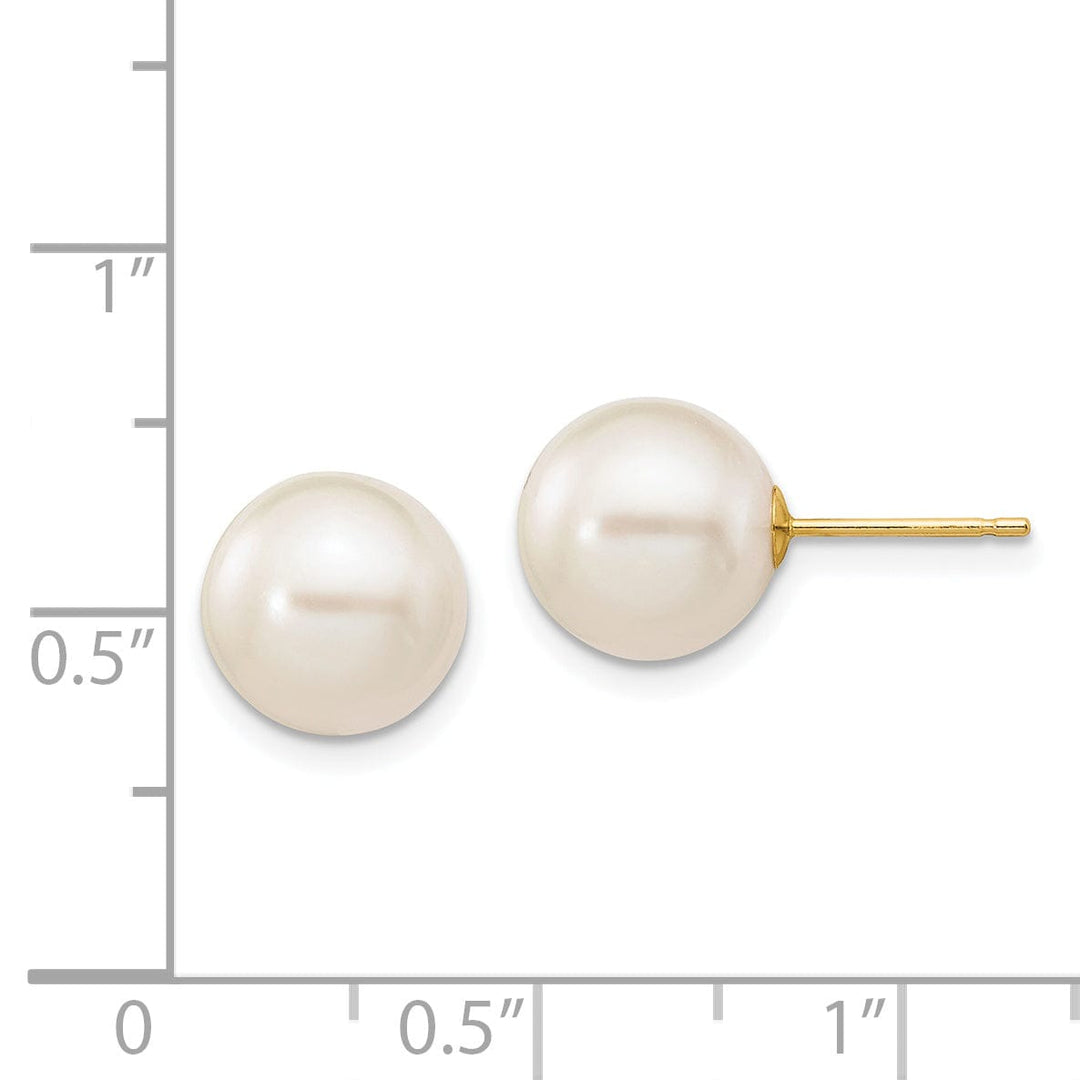 Lovely Rita's Earrings 14k Yellow Gold Round Cultured Pearl Earrings